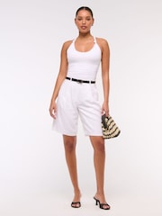 Abercrombie & Fitch Linen Blend Bermuda Shorts - Image 3 of 6