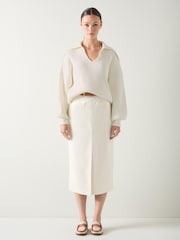 LK Bennett Oversized Polly Cotton Collar Knit Jumper - صورة 1 من 3