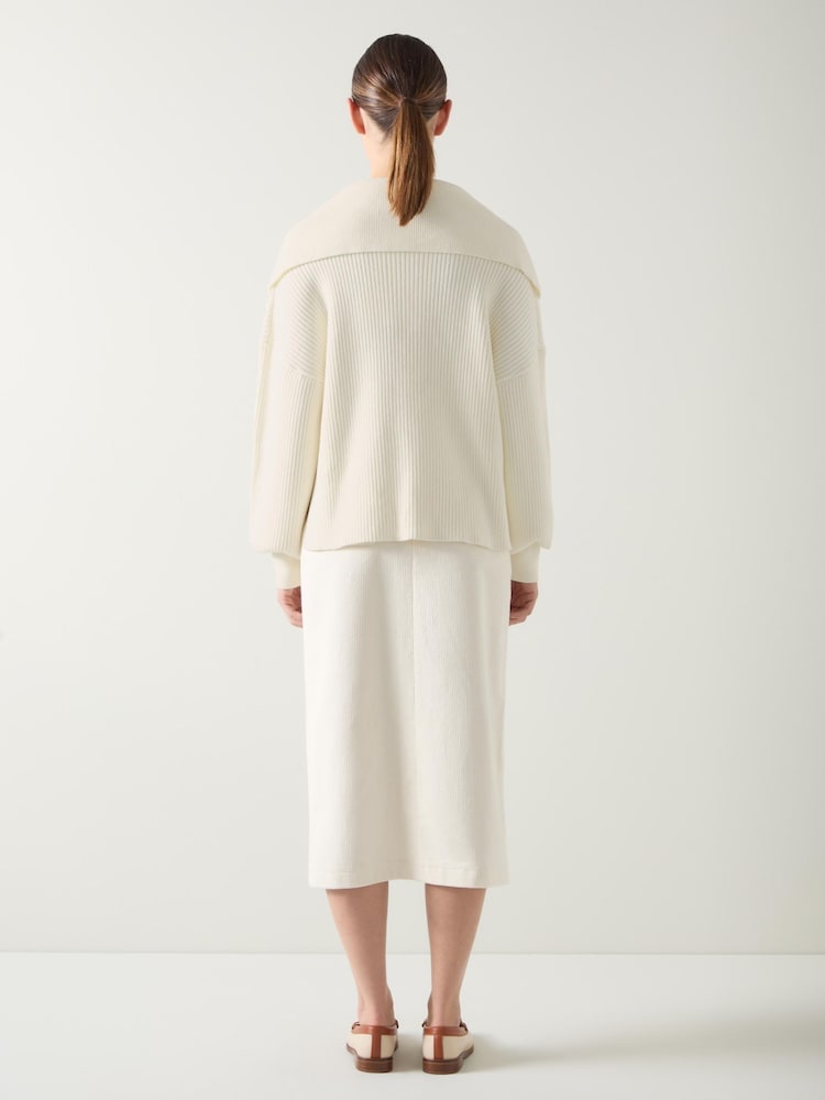 LK Bennett Oversized Polly Cotton Collar Knit Jumper - صورة 2 من 3 LK Bennett Oversized Polly Cotton Collar Knit Jumper - صورة 2 من 3