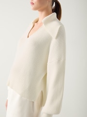 LK Bennett Oversized Polly Cotton Collar Knit Jumper - صورة 3 من 3