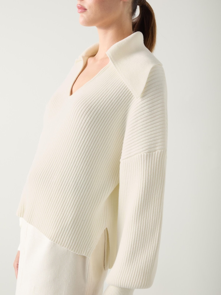 LK Bennett Oversized Polly Cotton Collar Knit Jumper - صورة 3 من 3 LK Bennett Oversized Polly Cotton Collar Knit Jumper - صورة 3 من 3