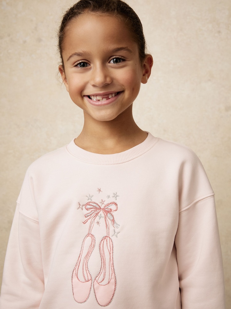 Reiss Pink Eliza Sweatshirt - Image 1 of 5 Reiss Pink Eliza Sweatshirt - Image 1 of 5