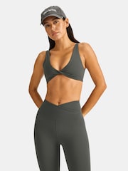 TALA Grey DayFlex Twist Front Sports Bra - Image 1 of 3