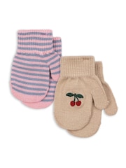 Konges Sløjd Cream 2 Pack Filla Mittens - Image 1 of 2