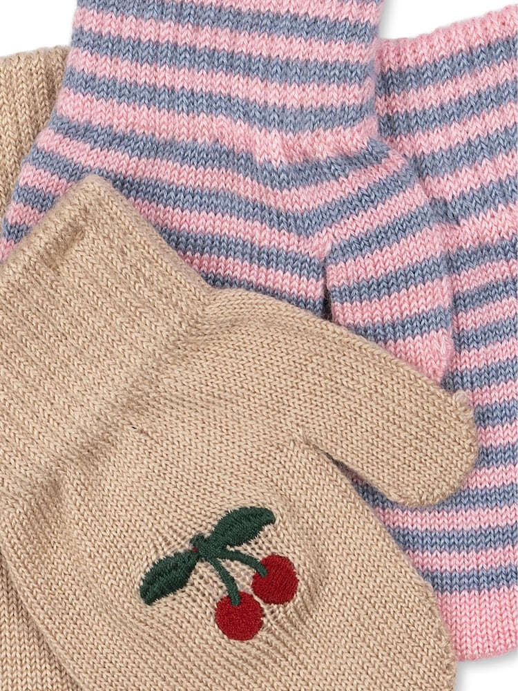 Konges Sløjd Cream 2 Pack Filla Mittens - Image 2 of 2