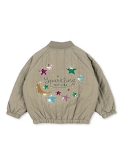 Konges Sløjd Green Juno Sequin Bomber Jacket - Image 3 of 3