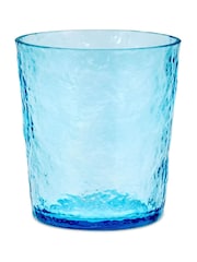 Bayside Set of 6 Blue Lulworth Acrylic Hammered Tumbler Glasses 360ml - Image 2 of 3
