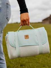 Bayside Mint Tote Shoulder Cooler Bag with Picnic Rug - Image 2 of 5