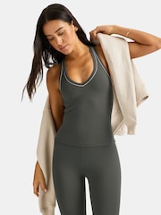 TALA Grey DayFlex Built In Support V-Neck Racer Vest - Image 1 of 3