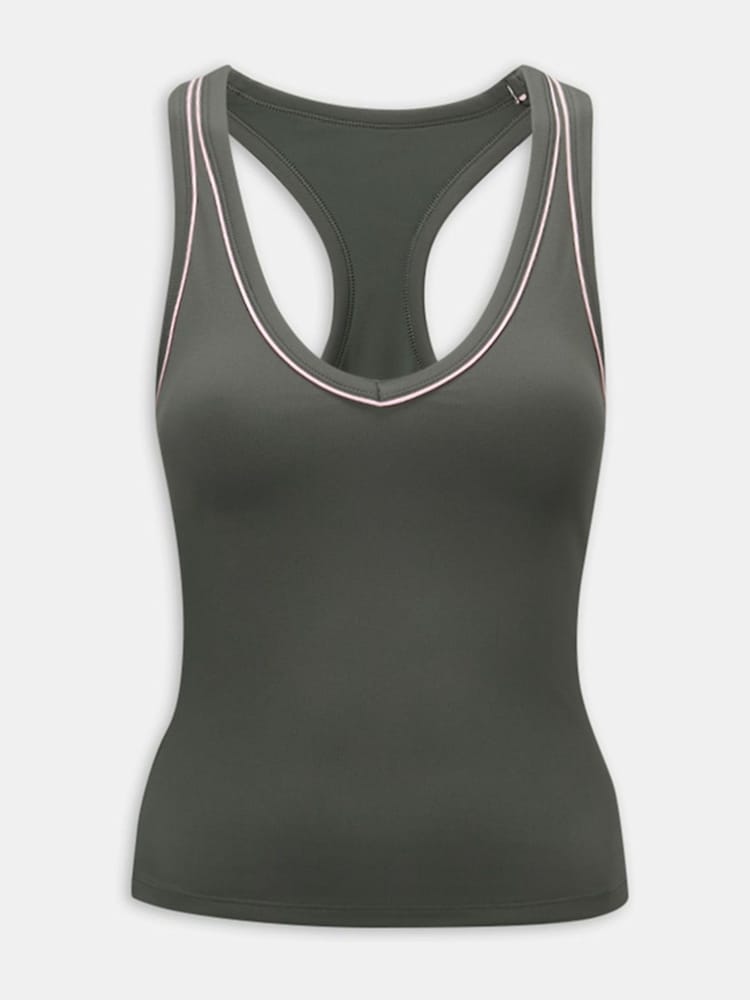 TALA Grey DayFlex Built In Support V-Neck Racer Vest - Image 3 of 3