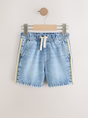 Blue Side Stripe Pull On Loose Shorts (3mths-7yrs) - Image 1 of 4