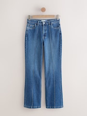 Mid Blue Seam Front Wide Leg Jeans - Image 6 of 8