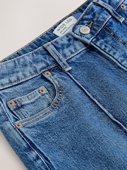 Mid Blue Seam Front Wide Leg Jeans - Image 7 of 8