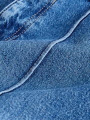 Mid Blue Seam Front Wide Leg Jeans - Image 9 of 9