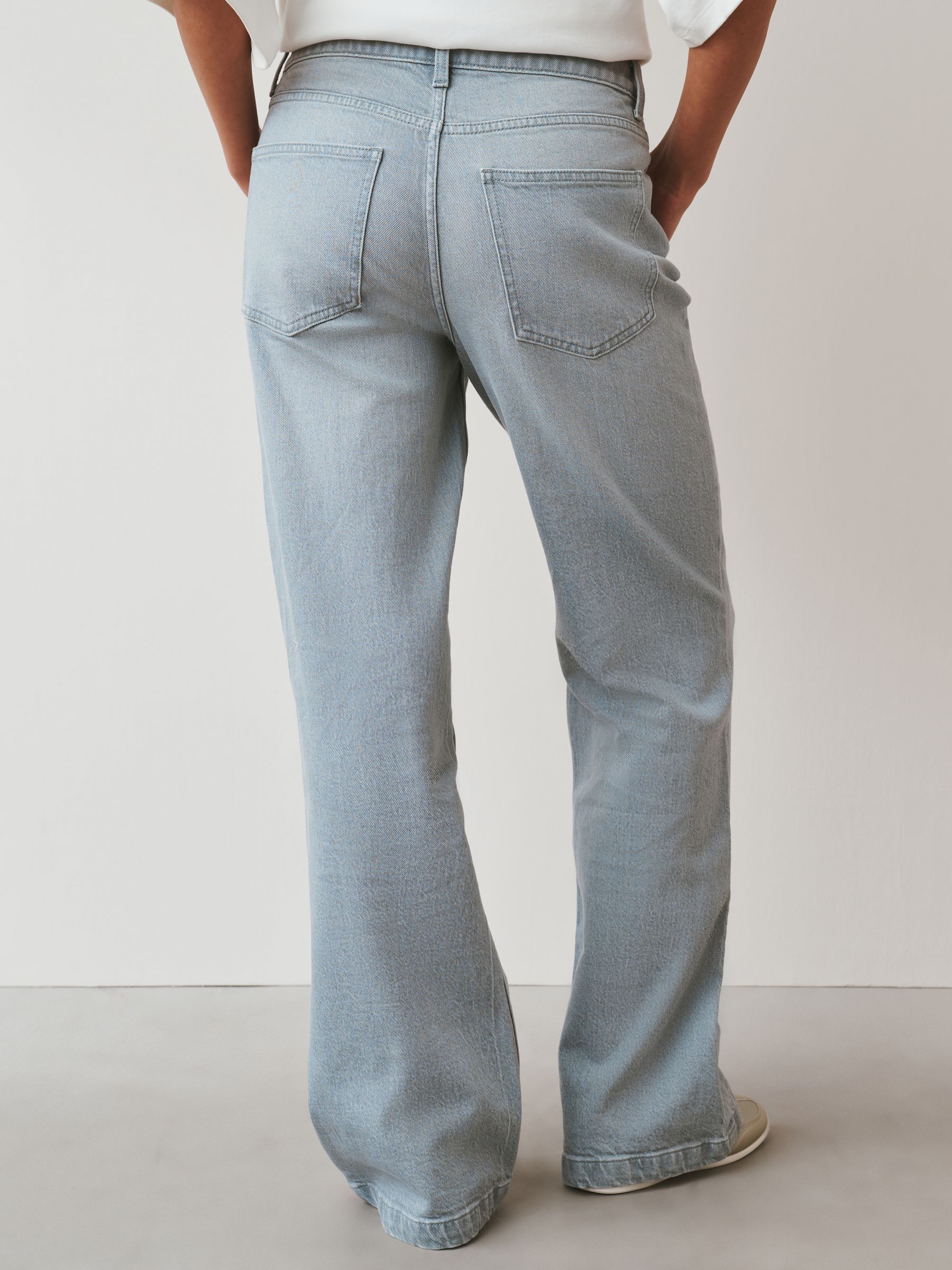 Buy Grey Seam Front Wide Leg Jeans from Next Romania