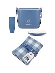 Bayside Blue Pool Cool Box and 2 in 1 Picnic Blanket - Image 1 of 4