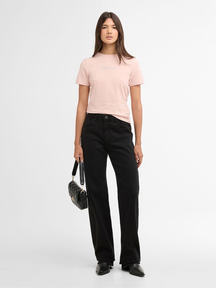 Barbour® International Pink Devin T-Shirt - Image 2 of 6