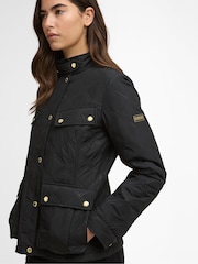 Barbour International Black Halsey Quilted Jacket - Image 4 of 6