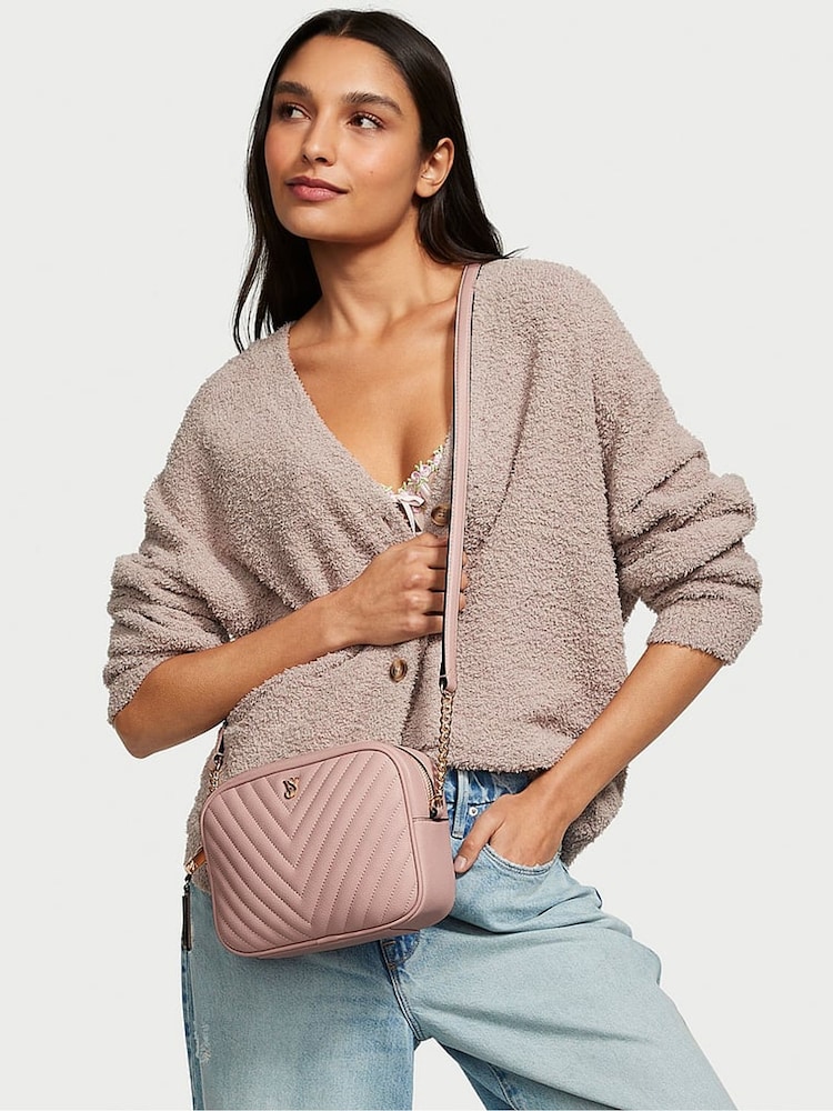Victoria's Secret Orchid Blush Pink Crossbody Bag - Image 2 of 4 Victoria's Secret Orchid Blush Pink Crossbody Bag - Image 2 of 4