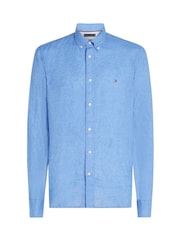 Azul - Camisa Tommy Hilfiger Regular fit de linho puro - Imagem 5 de 6