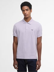 Paars - Barbour Lightweight Sports Polo Shirt - Afbeelding 1 van 6