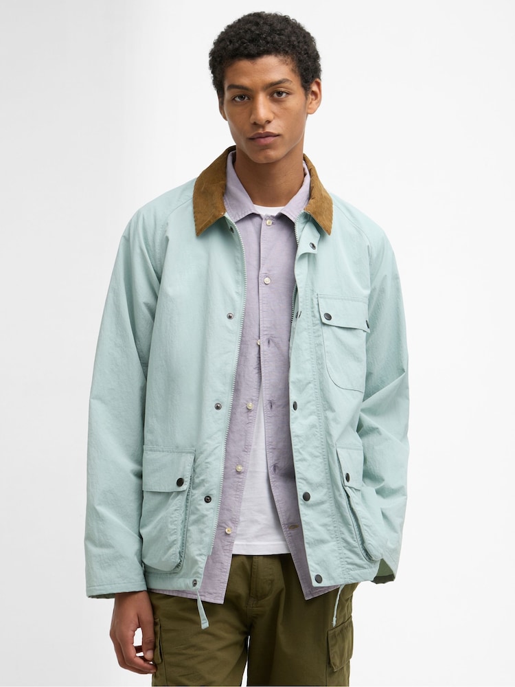 Barbour® Blue Modified Solway Showerproof Jacket - Image 1 of 7