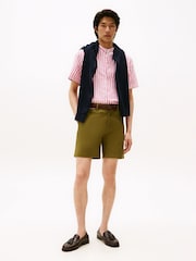 Tommy Hilfiger Pink Linen Blend Striped Shirt - Image 3 of 5