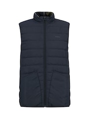 Barbour Brown Reversible Tartan Puffer Gilet - Image 2 of 2