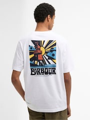 Barbour® White Frome Relaxed Graphic T-Shirt - Image 1 of 7