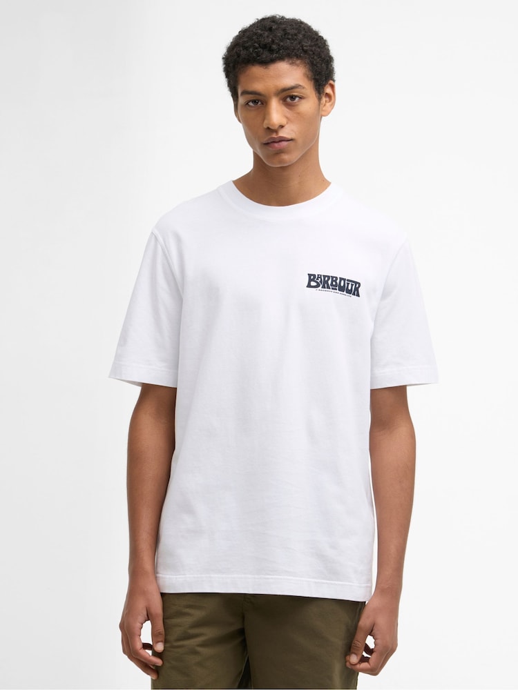 Barbour® White Frome Relaxed Graphic T-Shirt - Image 2 of 7