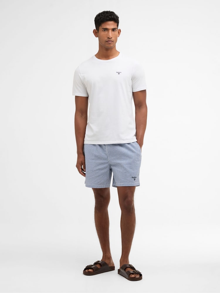 ®Barbour מכנסי שחייה קצרים מבד סירסאקר בדוגמת ג'ינגהם - תמונה 1 מתוך 6