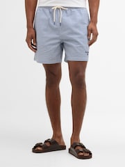 ®Barbour מכנסי שחייה קצרים מבד סירסאקר בדוגמת ג'ינגהם - תמונה 2 מתוך 6