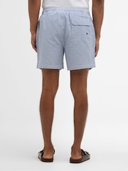 ®Barbour מכנסי שחייה קצרים מבד סירסאקר בדוגמת ג'ינגהם - תמונה 3 מתוך 6