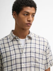 Barbour® Brown Midfield Tartan Summer Fit Shirt - Image 3 of 6