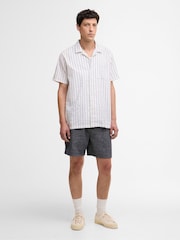 Barbour® White Park Seersucker Summer Fit Shirt - Image 3 of 7