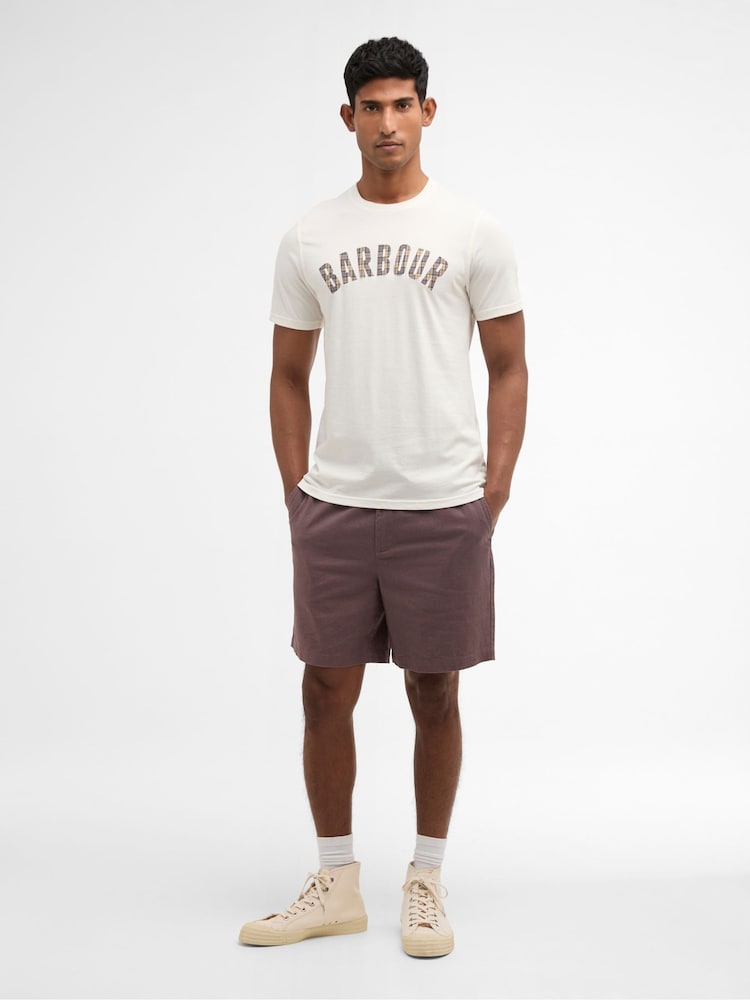 Barbour® Mid Natural Cotton Linen Relaxed Shorts - Image 1 of 6 Barbour® Mid Natural Cotton Linen Relaxed Shorts - Image 1 of 6