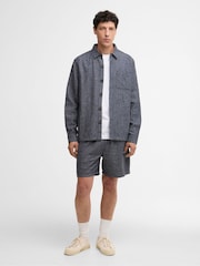 Barbour Blue Stillwater Linen Blend Shorts - Image 1 of 6
