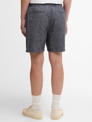 Barbour Blue Stillwater Linen Blend Shorts - Image 3 of 6