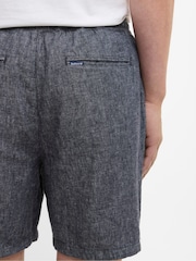 Barbour Blue Stillwater Linen Blend Shorts - Image 4 of 6