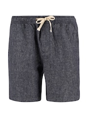 Barbour Blue Stillwater Linen Blend Shorts - Image 5 of 6