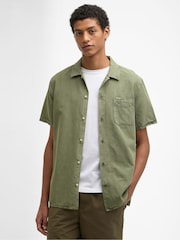 Barbour® Green Landkey Overdyed Summer Fit Shirt - Image 1 of 7