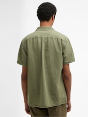 Barbour® Green Landkey Overdyed Summer Fit Shirt - Image 3 of 7