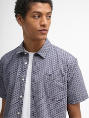 Barbour® Blue Appledore Printed Summer Fit Shirt - Image 4 of 6