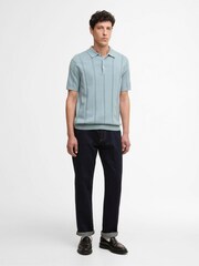 Barbour® Grey Wellburn Knitted Polo Shirt - Image 5 of 7
