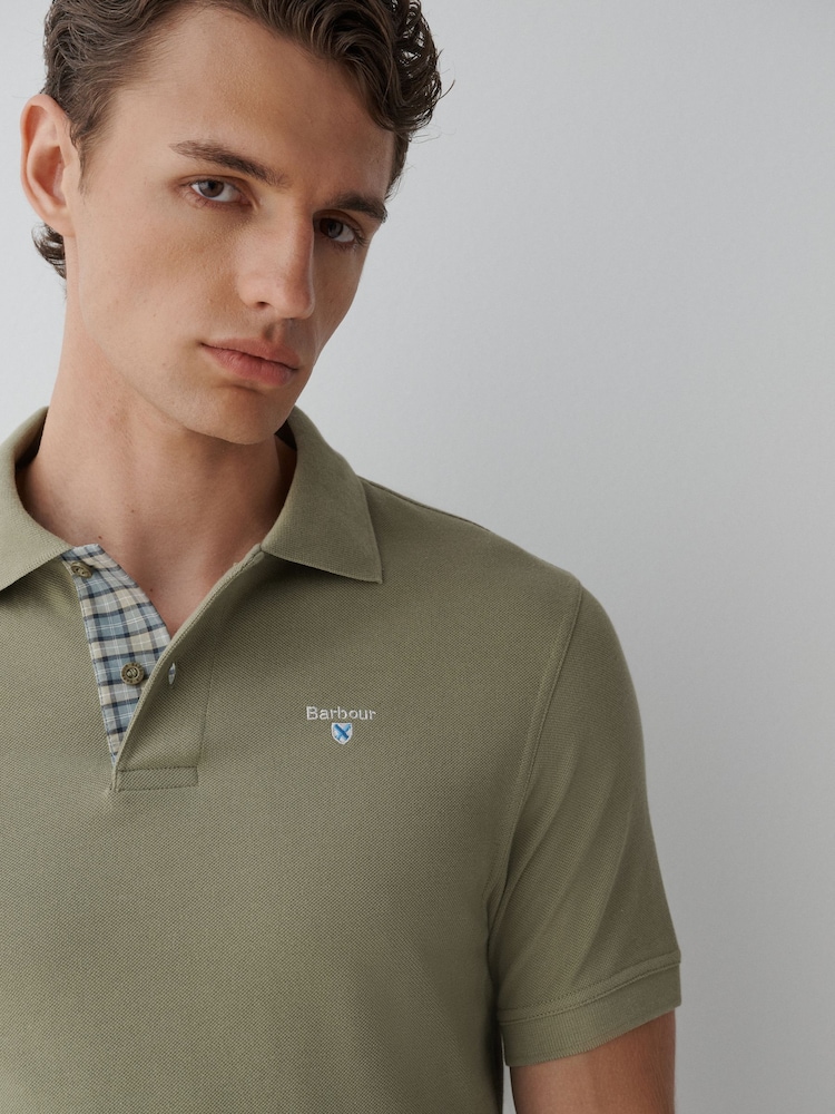 Barbour® Green Short Sleeve Classic Polo Shirt - Image 5 of 5 Barbour® Green Short Sleeve Classic Polo Shirt - Image 5 of 5