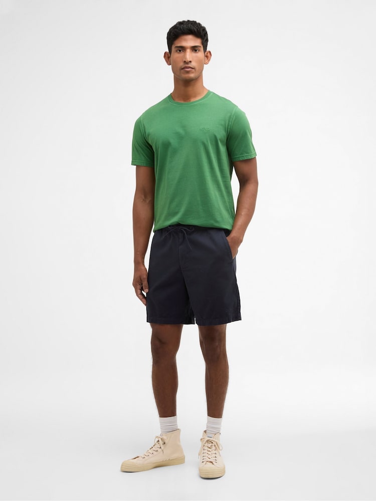 Barbour Blue Washed Oxford Relaxed Shorts - Image 1 of 6