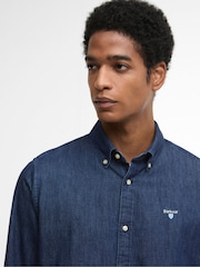 Barbour® Blue Denim Crest Tailored Shirt - Image 4 of 6