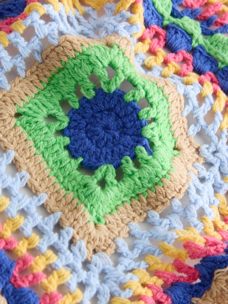 Multicolour Triangle Crochet Headscarf - Image 5 of 5