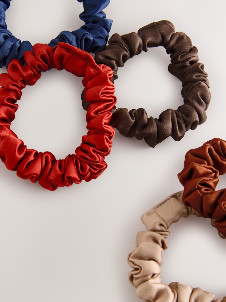 Multi Pastel Hair Scrunchies 5 Pack - Image 3 of 3