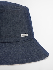 Barbour® Blue Asker Denim Bucket Hat - Image 7 of 8